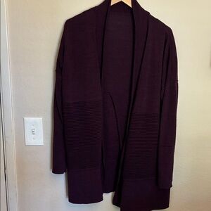 Oversized Lululemon purple cardigan